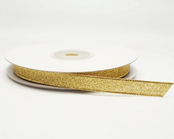 Not Wired |   .25 Inch Gold Double Faced Metallic Ribbon, 1/4 Inch X 25 Yards (1 Spool) Not Wired Not Wired