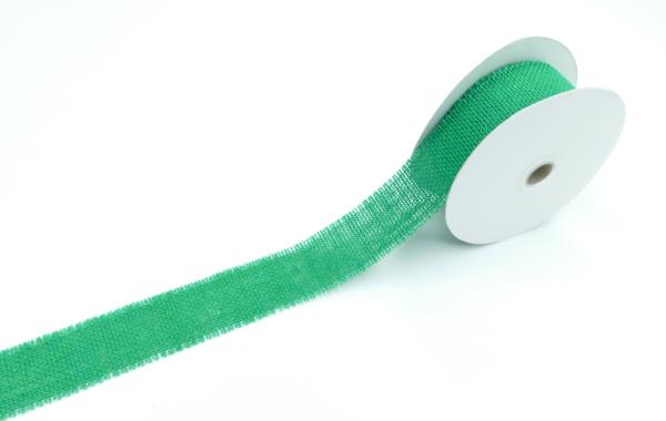 Not Wired |   Emerald Burlap Ribbon With Frayed Edges – Not Wired, 1.5 Inch X 10 Yards. Not Wired Not Wired