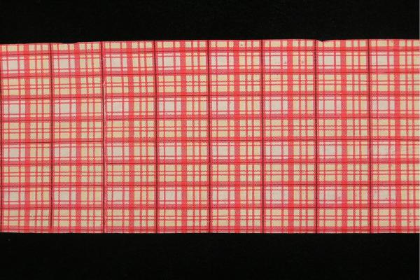 Not Wired |   Halloween Printed Paper Ribbon, 6 Yards, Orange Plaid (Lot Of 1) Not Wired Not Wired