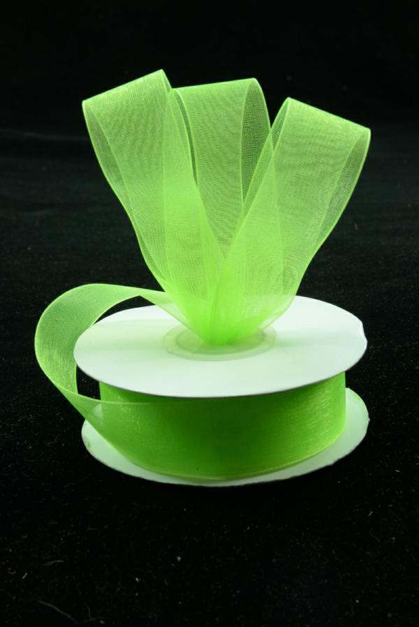 Organza Ribbon |   Organza Ribbon , Apple Green, 1.5 Inch X 25 Yards (1 Spool) Organza Ribbon Organza Ribbon