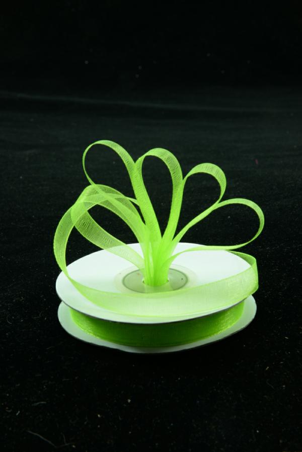 Organza Ribbon |   Organza Ribbon , Apple Green, 3/8 Inch X 25 Yards (1 Spool) Organza Ribbon Organza Ribbon