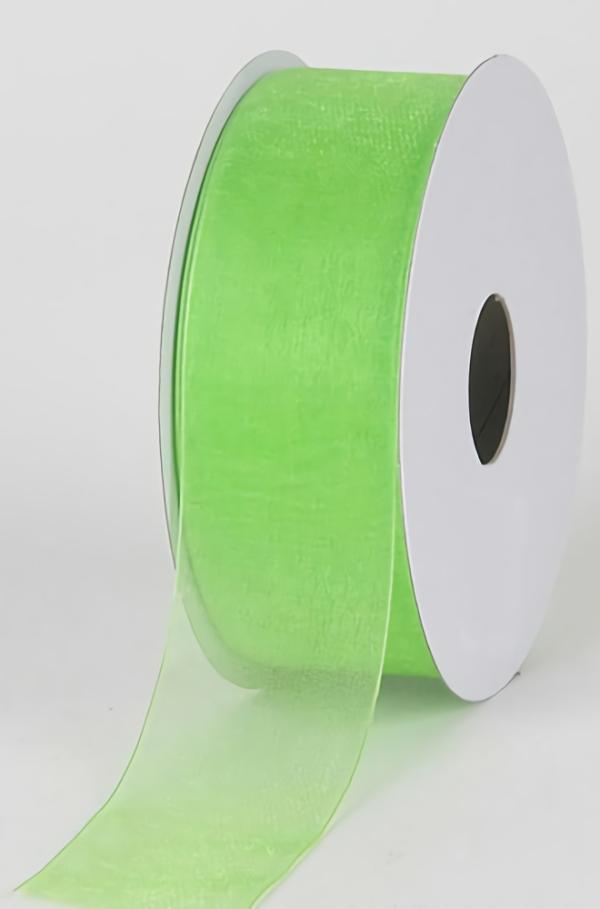 Organza Ribbon |   Organza Ribbon , Apple Green, 5/8 Inch X 25 Yards (1 Spool) Organza Ribbon Organza Ribbon