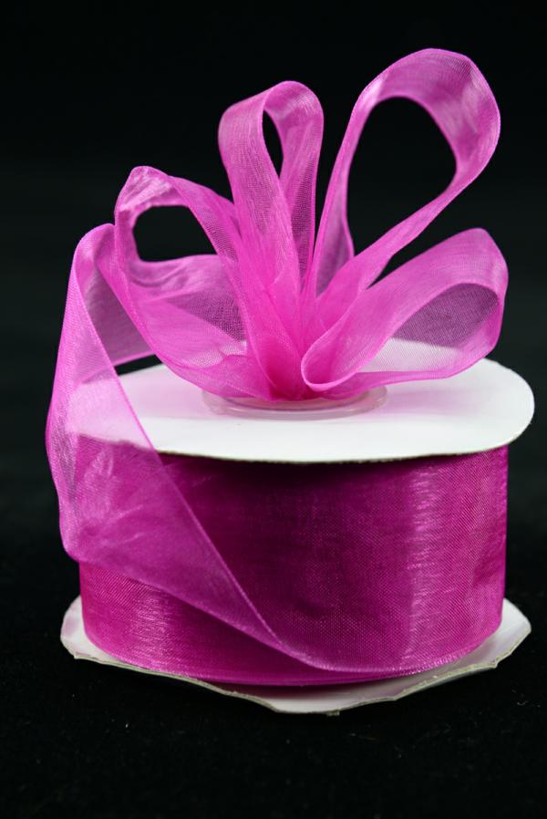 Organza Ribbon |   Organza Ribbon , Fuchsia, 1.5 Inch X 25 Yards (1 Spool) Organza Ribbon Organza Ribbon