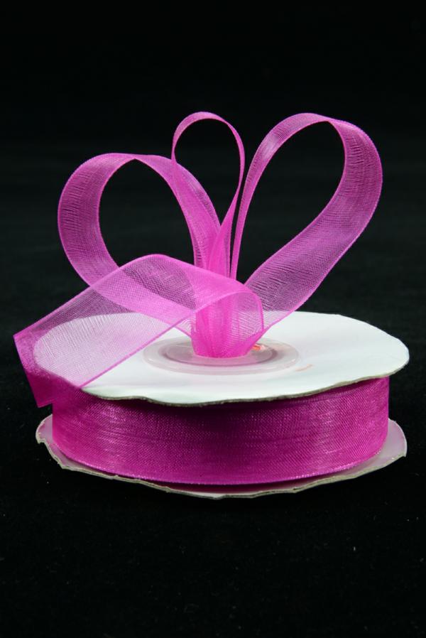 Organza Ribbon |   Organza Ribbon , Fuchsia, 5/8 Inch X 25 Yards (1 Spool) Organza Ribbon Organza Ribbon