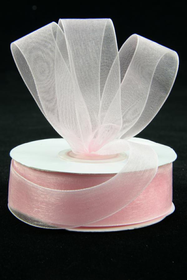 Organza Ribbon |   Organza Ribbon , Light Pink, 7/8 Inch X 25 Yards (1 Spool) Organza Ribbon Organza Ribbon