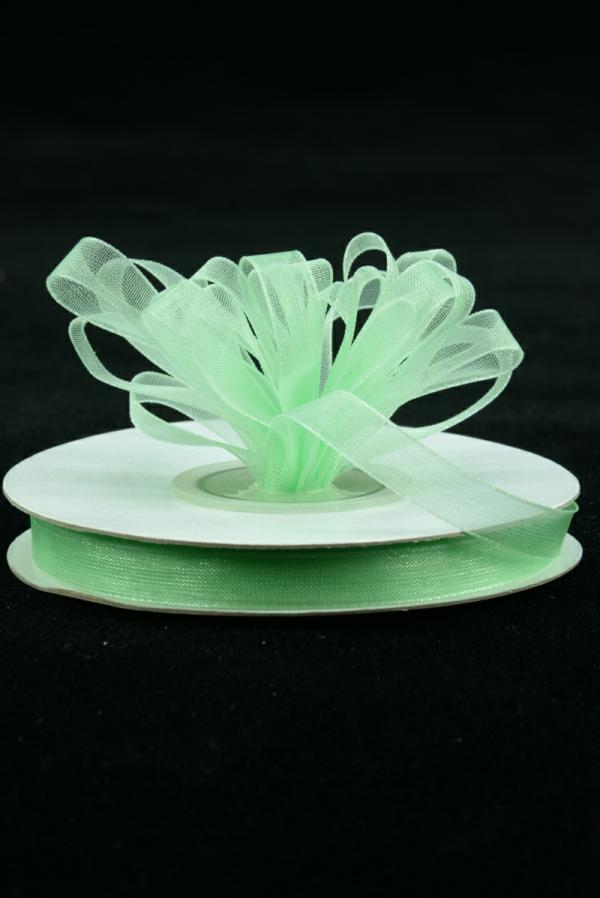 Organza Ribbon |   Organza Ribbon , Mint, 3/8 Inch X 25 Yards (1 Spool) Organza Ribbon Organza Ribbon