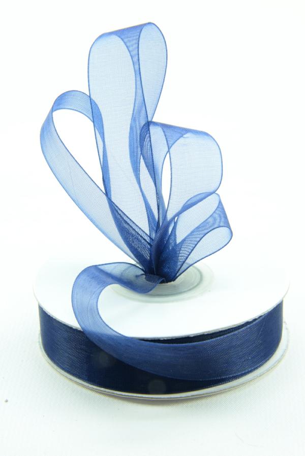 Organza Ribbon |   Organza Ribbon , Navy, 5/8 Inch X 25 Yards (1 Spool) Organza Ribbon Organza Ribbon