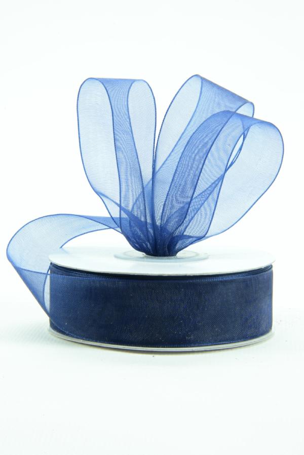 Organza Ribbon |   Organza Ribbon , Navy, 7/8 Inch X 25 Yards (1 Spool) Organza Ribbon Organza Ribbon