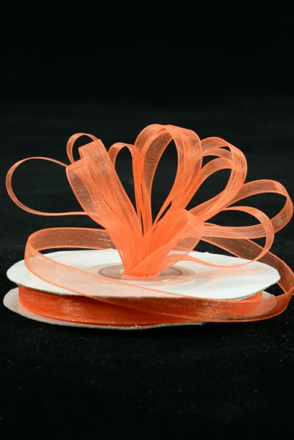 Organza Ribbon |   Organza Ribbon , Orange, 3/8 Inch X 25 Yards (1 Spool) Organza Ribbon Organza Ribbon