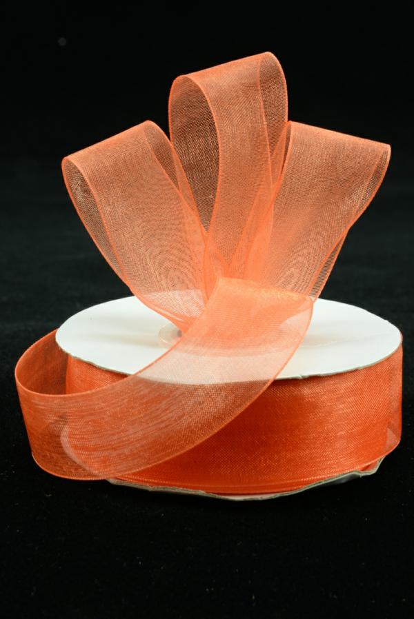 Organza Ribbon |   Organza Ribbon , Orange, 7/8 Inch X 25 Yards (1 Spool) Organza Ribbon Organza Ribbon