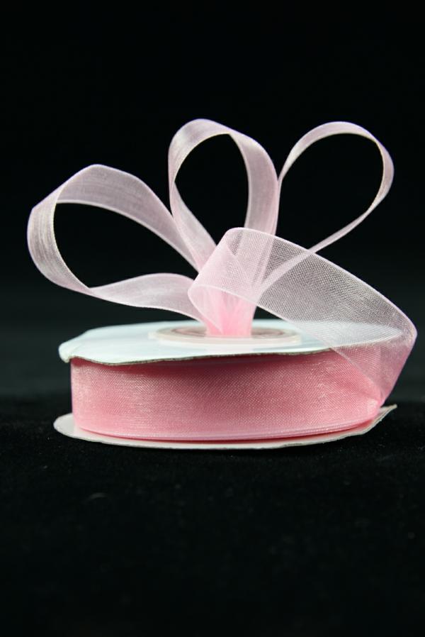 Organza Ribbon |   Organza Ribbon , Pink, 5/8 Inch X 25 Yards (1 Spool) Organza Ribbon Organza Ribbon