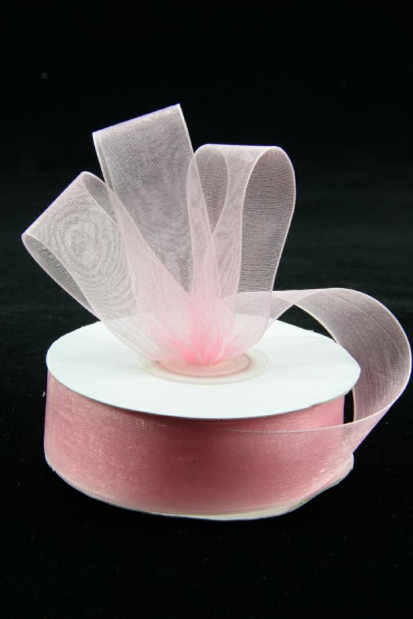 Organza Ribbon |   Organza Ribbon , Pink, 7/8 Inch X 25 Yards (1 Spool) Organza Ribbon Organza Ribbon