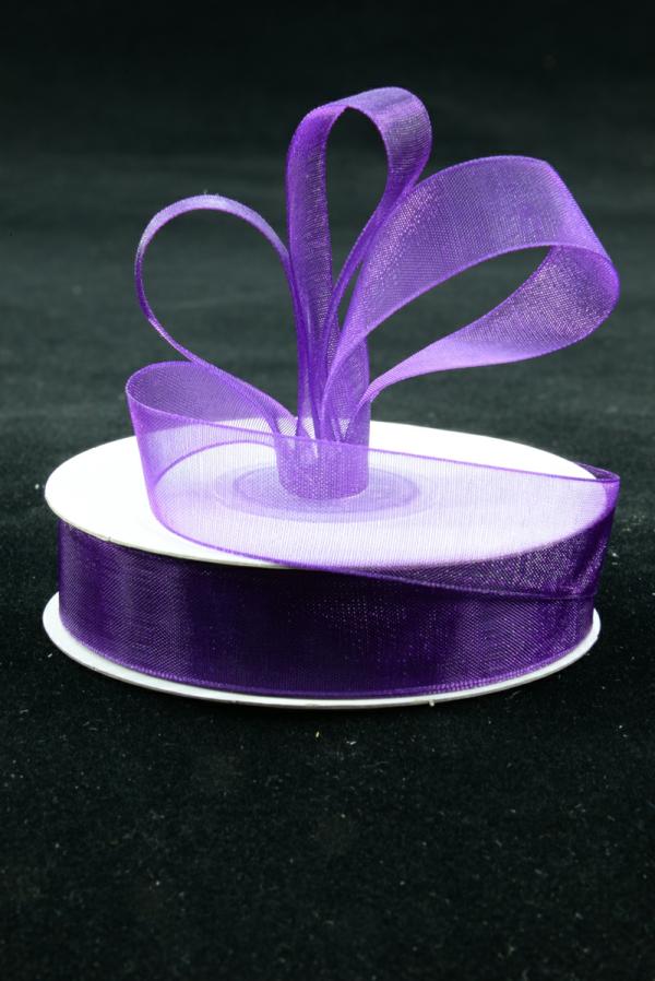 Organza Ribbon |   Organza Ribbon , Plum, 5/8 Inch X 25 Yards (1 Spool) Organza Ribbon Organza Ribbon