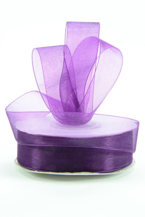 Organza Ribbon |   Organza Ribbon , Plum, 7/8 Inch X 25 Yards (1 Spool) Organza Ribbon Organza Ribbon