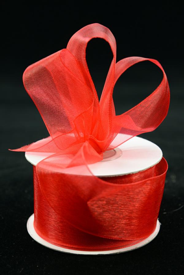 Organza Ribbon |   Organza Ribbon , Red, 1.5 Inch X 25 Yards (1 Spool) Organza Ribbon Organza Ribbon