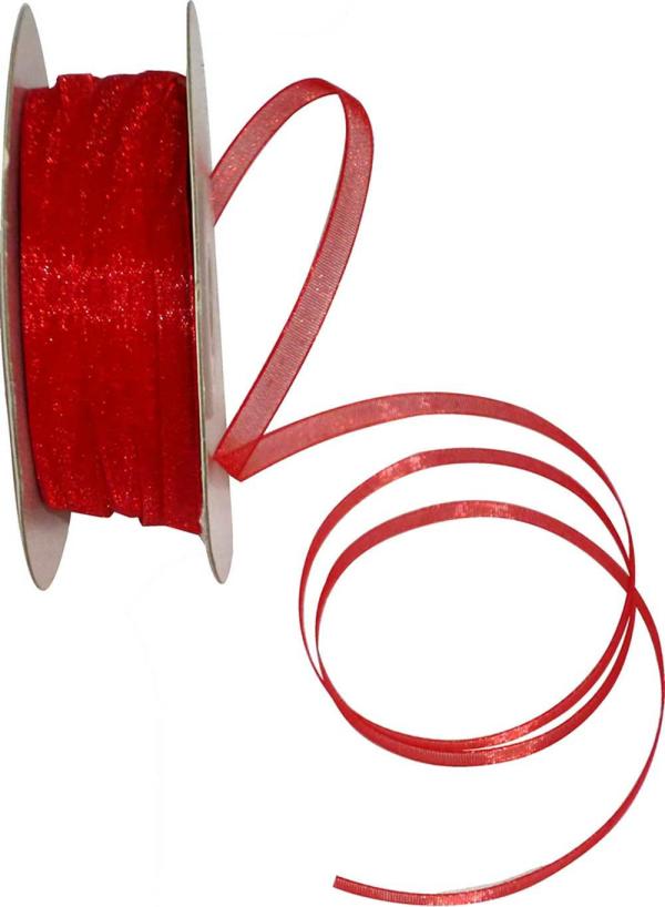 Organza Ribbon |   Organza Ribbon , Red, 1/8 Inch X 50 Yards (1 Spool) Organza Ribbon Organza Ribbon