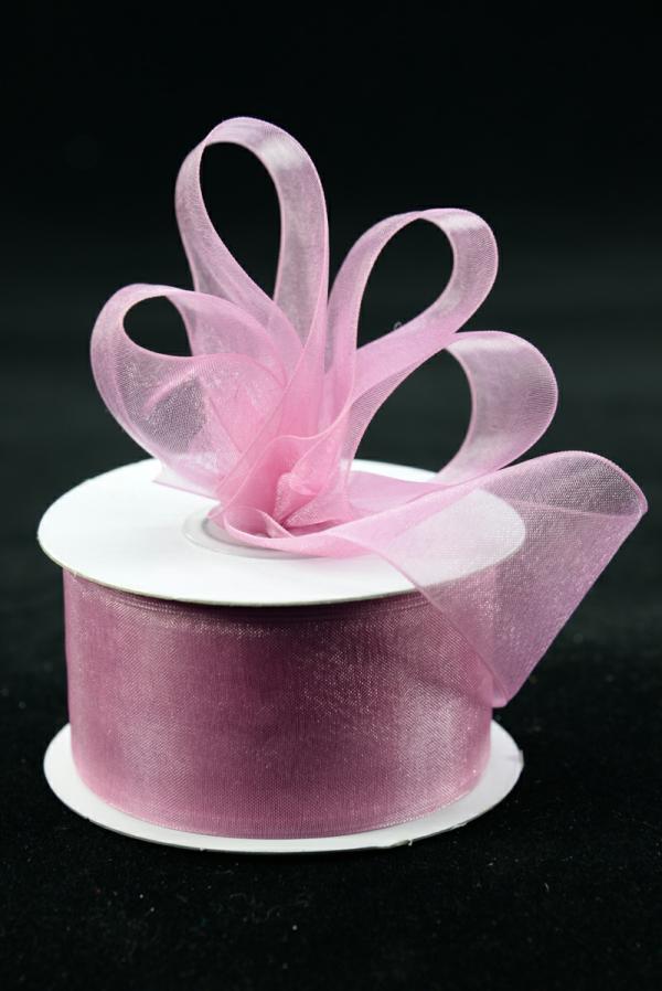 Organza Ribbon |   Organza Ribbon , Rosy Mauve, 1.5 Inch X 25 Yards (1 Spool) Organza Ribbon Organza Ribbon