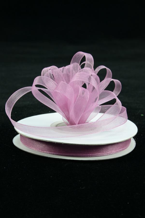 Organza Ribbon |   Organza Ribbon , Rosy Mauve, 3/8 Inch X 25 Yards (1 Spool) Organza Ribbon Organza Ribbon