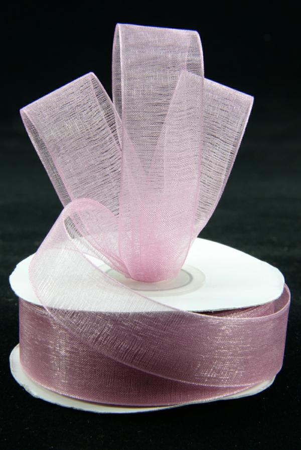 Organza Ribbon |   Organza Ribbon , Rosy Mauve, 7/8 Inch X 25 Yards (1 Spool) Organza Ribbon Organza Ribbon