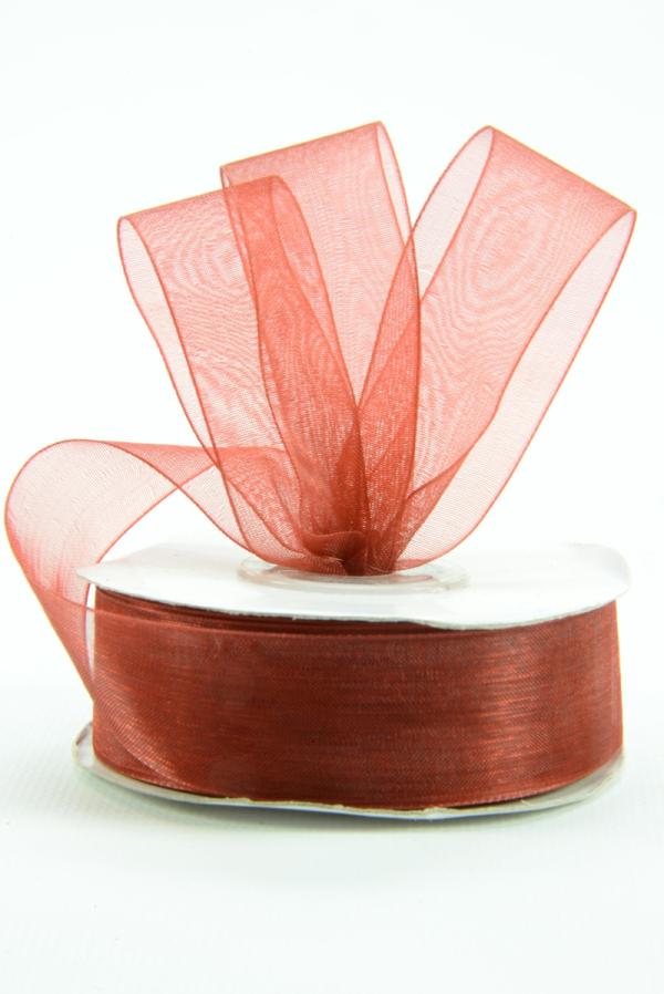 Organza Ribbon |   Organza Ribbon , Rust, 1.5 Inch X 25 Yards (1 Spool) Organza Ribbon Organza Ribbon