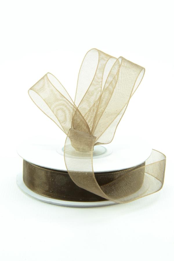 Organza Ribbon |   Organza Ribbon , Seal Brown, 5/8 Inch X 25 Yards (1 Spool) Organza Ribbon Organza Ribbon