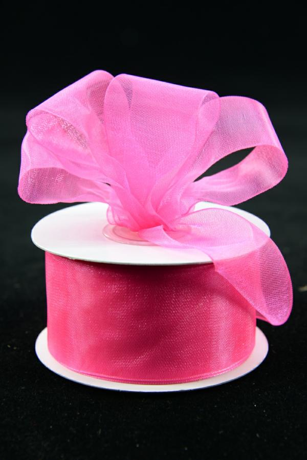 Organza Ribbon |   Organza Ribbon , Shocking Pink, 1.5 Inch X 25 Yards (1 Spool) Organza Ribbon Organza Ribbon