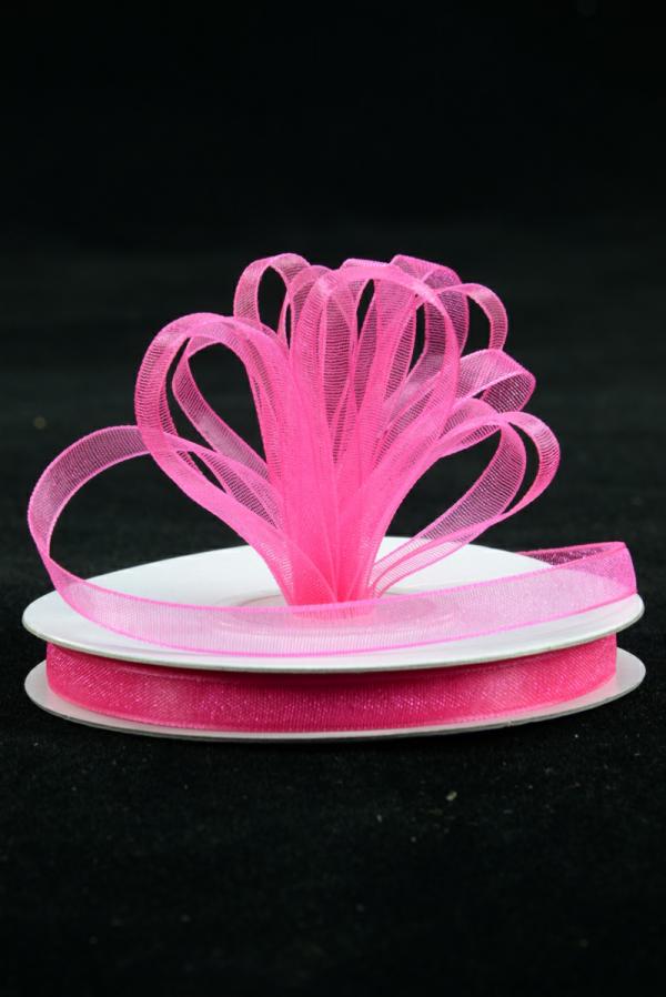 Organza Ribbon |   Organza Ribbon , Shocking Pink, 3/8 Inch X 25 Yards (1 Spool) Organza Ribbon Organza Ribbon