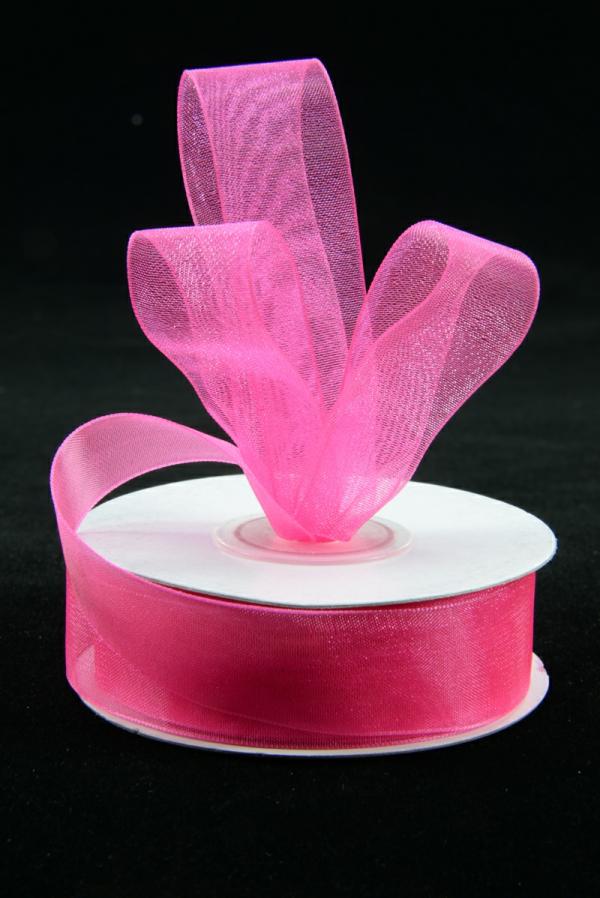 Organza Ribbon |   Organza Ribbon , Shocking Pink, 7/8 Inch X 25 Yards (1 Spool) Organza Ribbon Organza Ribbon