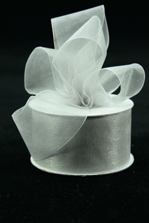 Organza Ribbon |   Organza Ribbon , Silver, 1.5 Inch X 25 Yards (1 Spool) Organza Ribbon Organza Ribbon