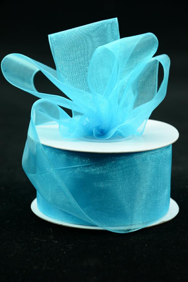 Organza Ribbon |   Organza Ribbon , Turquoise, 1.5 Inch X 25 Yards (1 Spool) Organza Ribbon Organza Ribbon