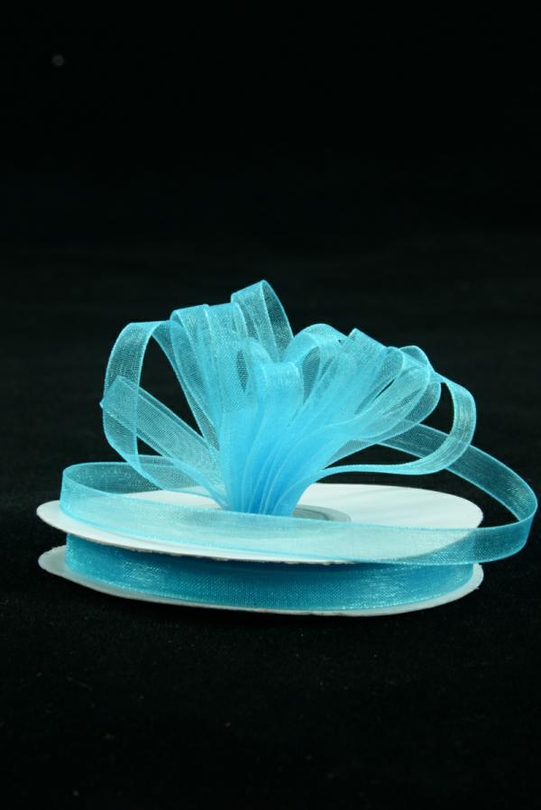 Organza Ribbon |   Organza Ribbon , Turquoise, 3/8 Inch X 25 Yards (1 Spool) Organza Ribbon Organza Ribbon