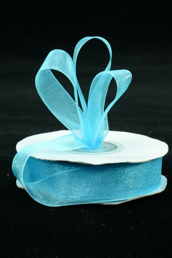 Organza Ribbon |   Organza Ribbon , Turquoise, 5/8 Inch X 25 Yards (1 Spool) Organza Ribbon Organza Ribbon