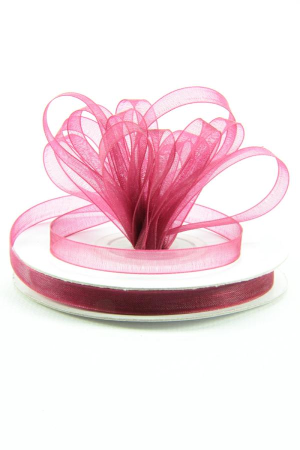 Organza Ribbon |   Organza Ribbon , Wine, 1/4 Inch X 25 Yards (1 Spool) Organza Ribbon Organza Ribbon