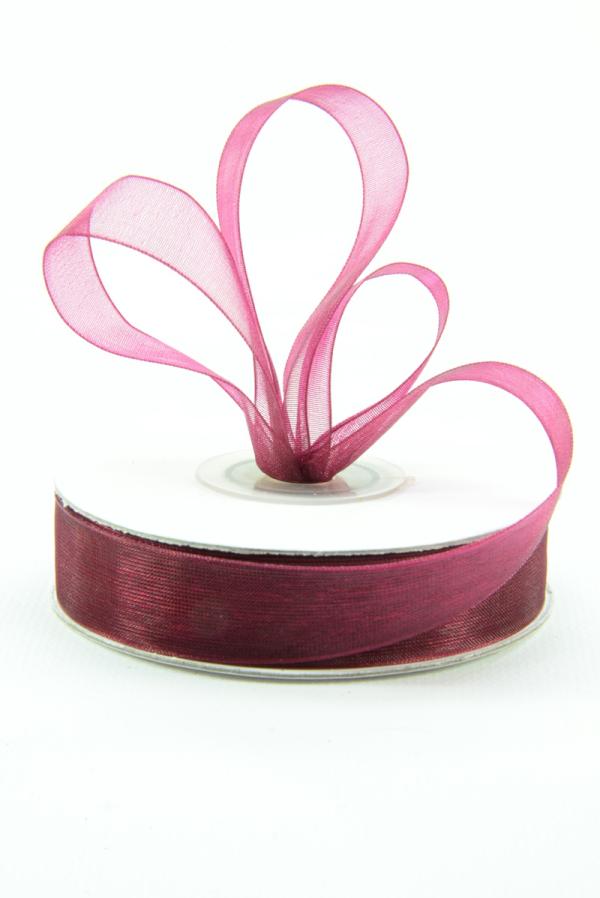 Organza Ribbon |   Organza Ribbon , Wine, 5/8 Inch X 25 Yards (1 Spool) Organza Ribbon Organza Ribbon