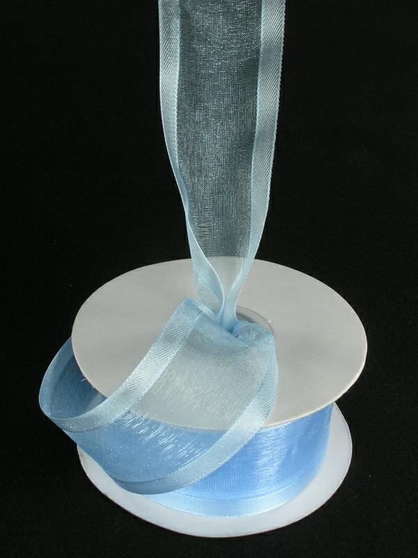 Organza Ribbon With Satin Edge |   Organza Ribbon With Satin Edge , Antique Blue, 7/8 Inch X 25 Yards (1 Spool) Organza Ribbon With Satin Edge Organza Ribbon With Satin Edge