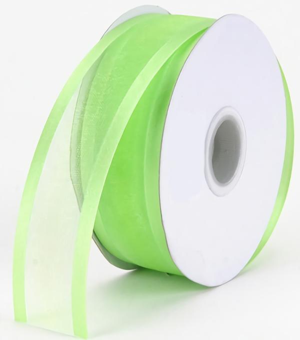 Organza Ribbon With Satin Edge |   Organza Ribbon With Satin Edge , Apple Green, 1-1/2 Inch X 25 Yards (1 Spool) Organza Ribbon With Satin Edge Organza Ribbon With Satin Edge