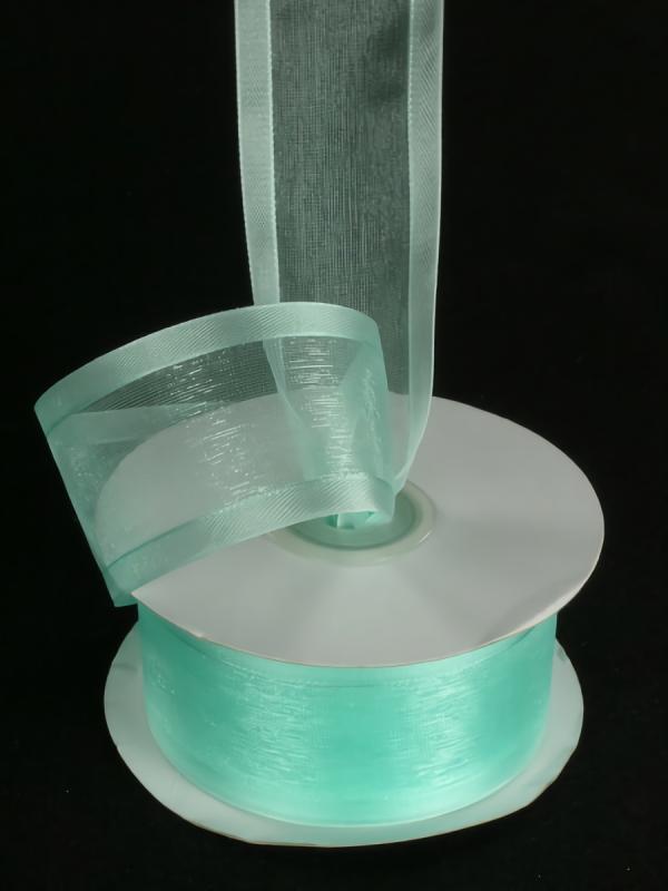 Organza Ribbon With Satin Edge |   Organza Ribbon With Satin Edge , Aqua, 1-1/2 Inch X 25 Yards (1 Spool) Organza Ribbon With Satin Edge Organza Ribbon With Satin Edge