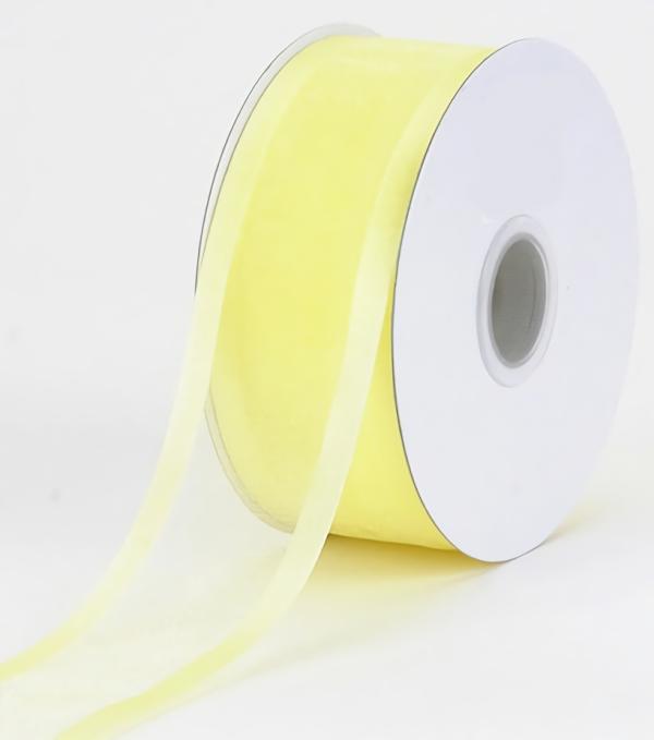 Organza Ribbon With Satin Edge |   Organza Ribbon With Satin Edge , Baby Maize, 1-1/2 Inch X 25 Yards (1 Spool) Organza Ribbon With Satin Edge Organza Ribbon With Satin Edge