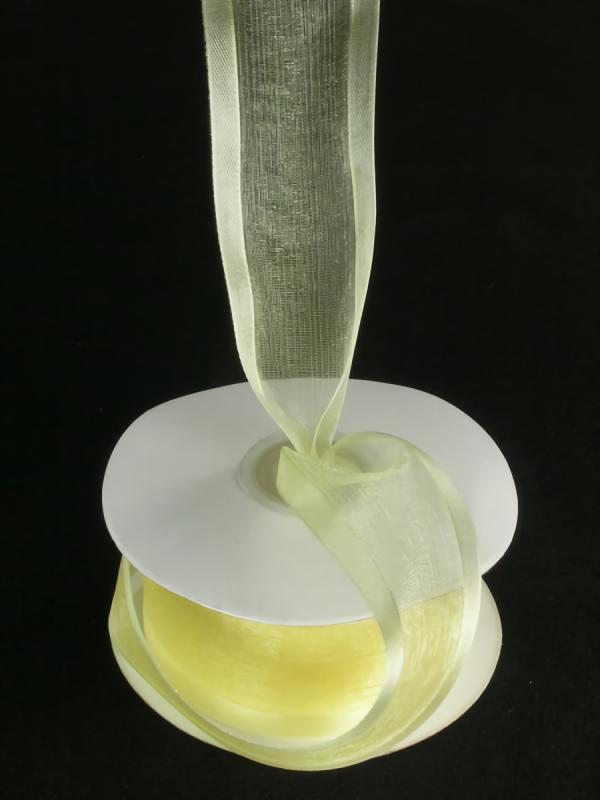 Organza Ribbon With Satin Edge |   Organza Ribbon With Satin Edge , Baby Maize Aka Light Yellow, 3/8 Inch X 25 Yards (1 Spool) Organza Ribbon With Satin Edge Organza Ribbon With Satin Edge