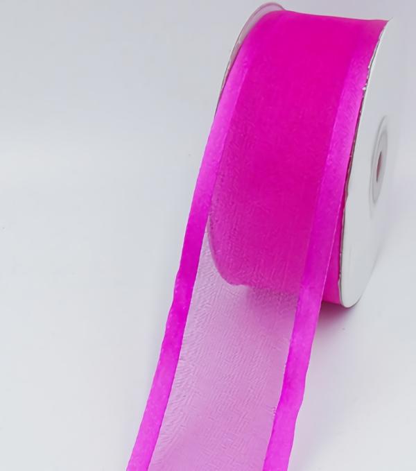 Organza Ribbon With Satin Edge |   Organza Ribbon With Satin Edge , Fuchsia, 3/8 Inch X 25 Yards (1 Spool) Organza Ribbon With Satin Edge Organza Ribbon With Satin Edge