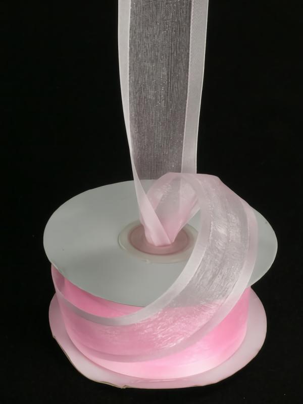 Organza Ribbon With Satin Edge |   Organza Ribbon With Satin Edge , Light Pink, 3/8 Inch X 25 Yards (1 Spool) Organza Ribbon With Satin Edge Organza Ribbon With Satin Edge