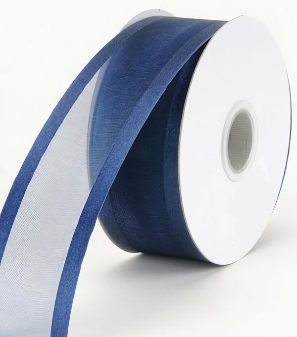 Organza Ribbon With Satin Edge |   Organza Ribbon With Satin Edge , Navy, 1-1/2 Inch X 25 Yards (1 Spool) Organza Ribbon With Satin Edge Organza Ribbon With Satin Edge