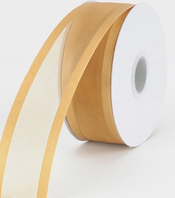 Organza Ribbon With Satin Edge |   Organza Ribbon With Satin Edge , Old Gold, 5/8 Inch X 25 Yards (1 Spool) Organza Ribbon With Satin Edge Organza Ribbon With Satin Edge