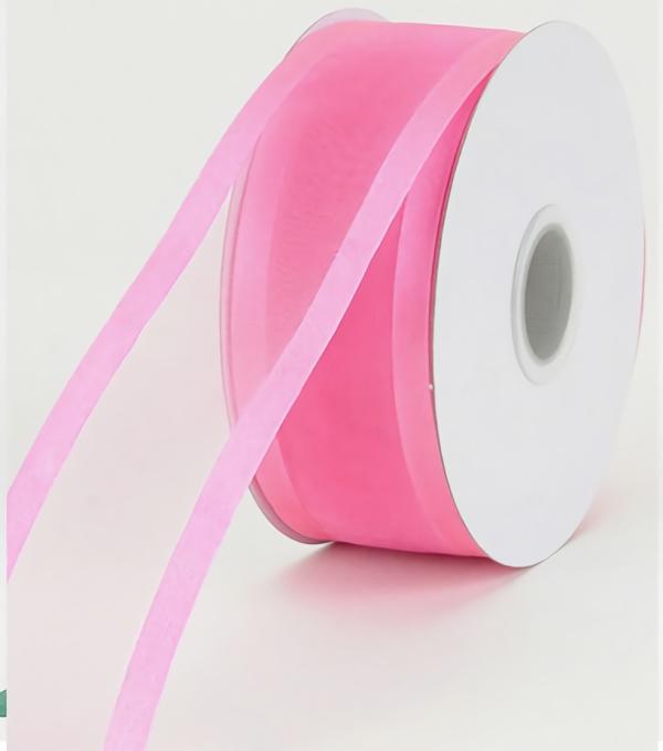 Organza Ribbon With Satin Edge |   Organza Ribbon With Satin Edge , Pink, 3/8 Inch X 25 Yards (1 Spool) Organza Ribbon With Satin Edge Organza Ribbon With Satin Edge