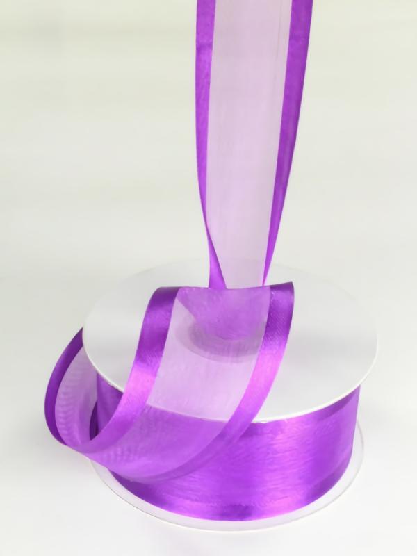 Organza Ribbon With Satin Edge |   Organza Ribbon With Satin Edge , Purple, 1-1/2 Inch X 25 Yards (1 Spool) Organza Ribbon With Satin Edge Organza Ribbon With Satin Edge