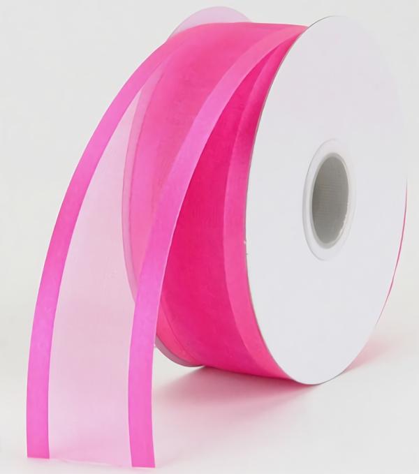 Organza Ribbon With Satin Edge |   Organza Ribbon With Satin Edge , Shocking Pink, 1-1/2 Inch X 25 Yards (1 Spool) Organza Ribbon With Satin Edge Organza Ribbon With Satin Edge