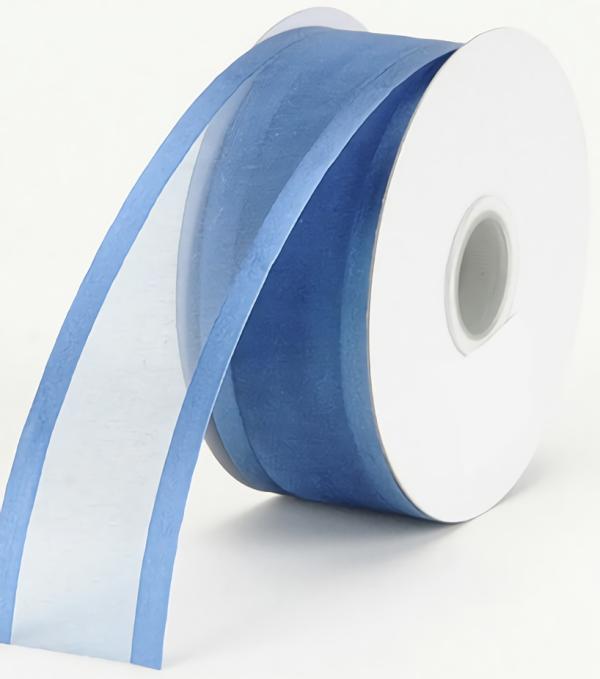 Organza Ribbon With Satin Edge |   Organza Ribbon With Satin Edge , Smoke Blue, 1-1/2 Inch X 25 Yards (1 Spool) Organza Ribbon With Satin Edge Organza Ribbon With Satin Edge