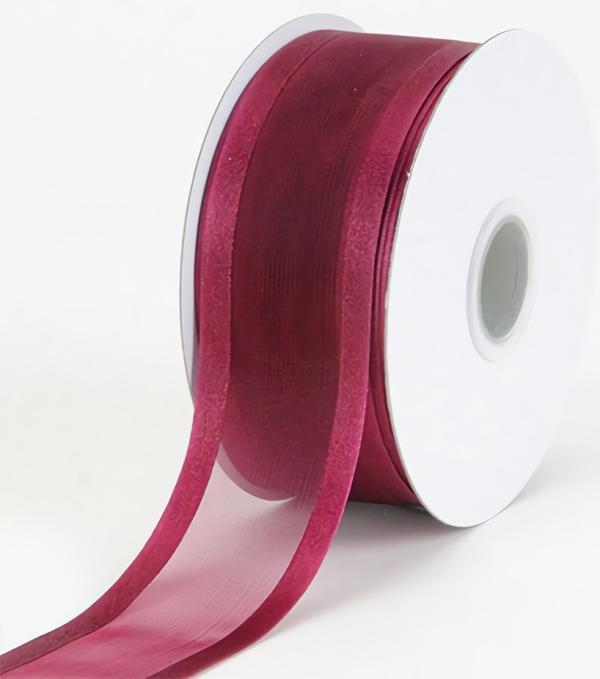 Organza Ribbon With Satin Edge |   Organza Ribbon With Satin Edge , Wine, 5/8 Inch X 25 Yards (1 Spool) Organza Ribbon With Satin Edge Organza Ribbon With Satin Edge