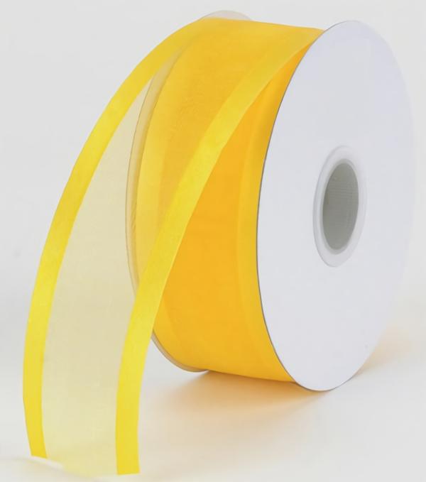 Organza Ribbon With Satin Edge |   Organza Ribbon With Satin Edge , Yellow, 3/8 Inch X 25 Yards (1 Spool) Organza Ribbon With Satin Edge Organza Ribbon With Satin Edge