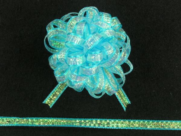 Pull Bow Ribbon |   Pull Bow Ribbon , Turquoise, 1/4 Inch X 50 Yards (1 Spool) Pull Bow Ribbon Pull Bow Ribbon